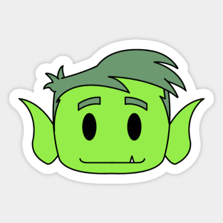 Chibi Beast Boy Head Sticker